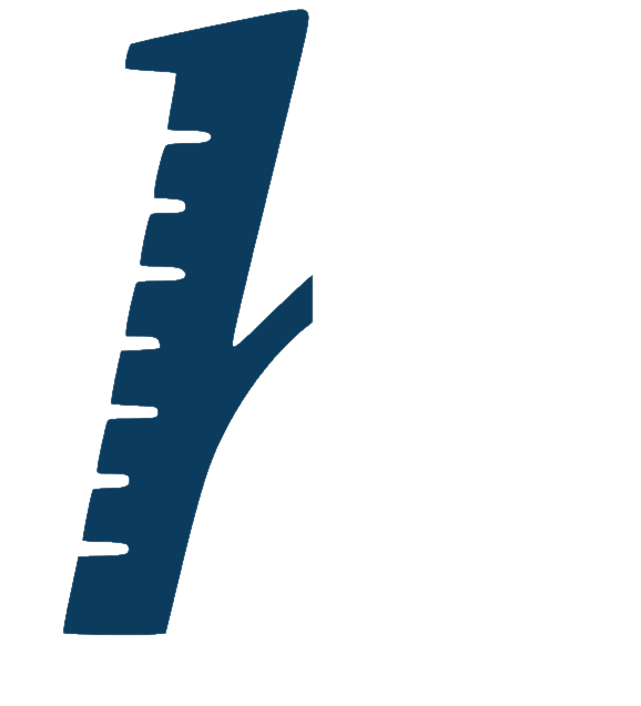 The blue element shaped as a number 1