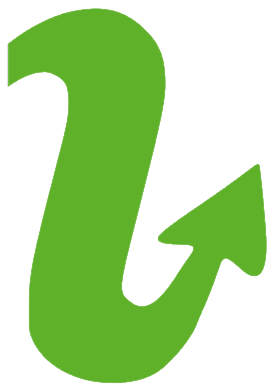 Green curve forming the h